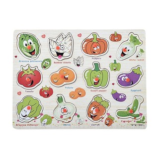 Bảng gỗ hình rau củ bằng tiếng Anh và bộ số đếm