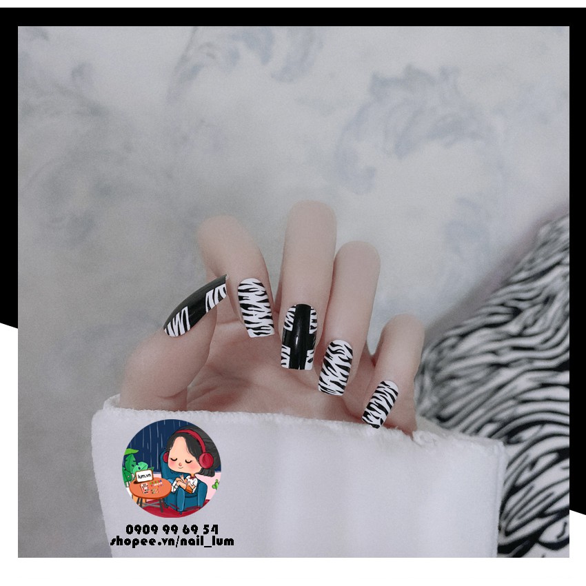 Móng Giả - Nail Dài - Hoa Văn [Sẵn Keo - Đóng Hộp 24 Mẫu Đủ Size]