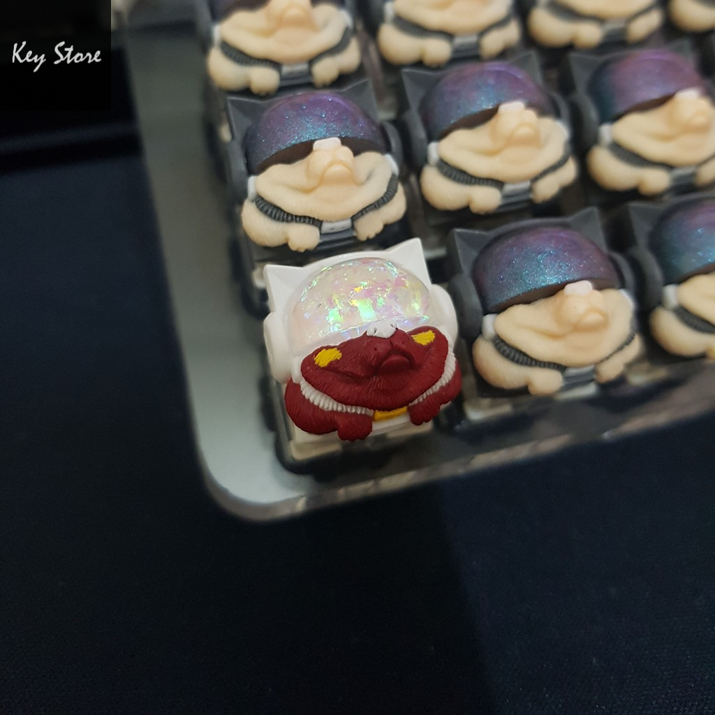 Nút bàn phím cơ artisan keycap sirius màu đỏ trắng