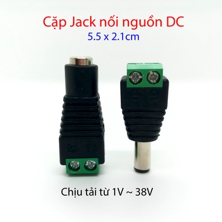 Dc,Jack dc nối nguồn đực - cái,giắc nguồn dc vặn vít chuyên dùng nối cấp nguồn cho các thiết bị từ 1v - 40v...