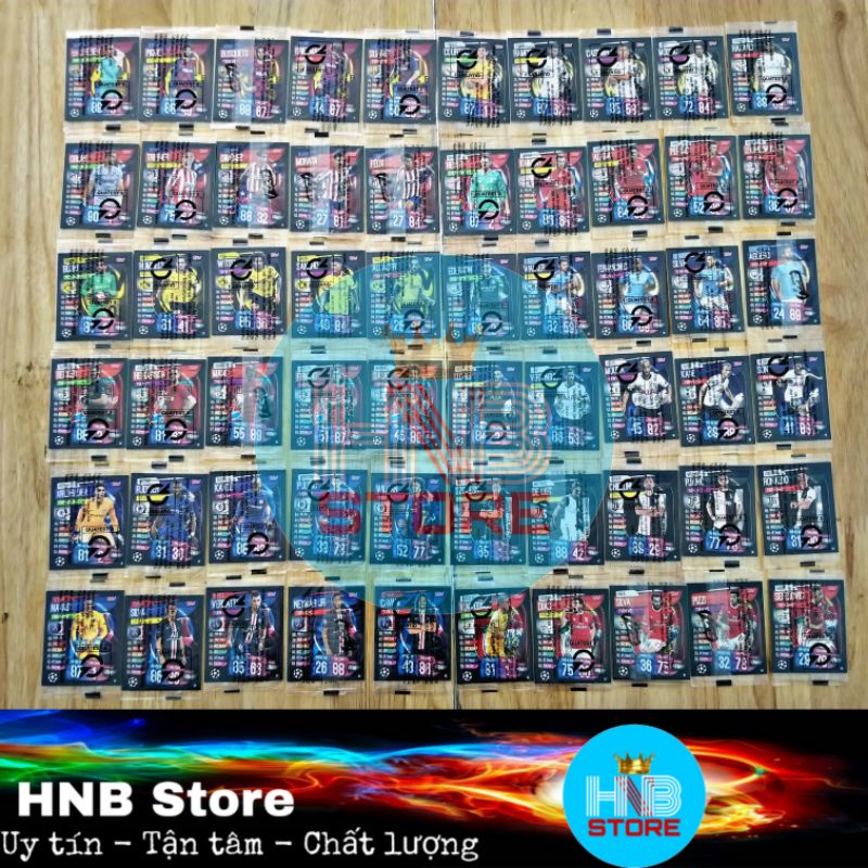 Full 60 thẻ base thường nguyên seal không trùng - Match Attax Poca 19/20