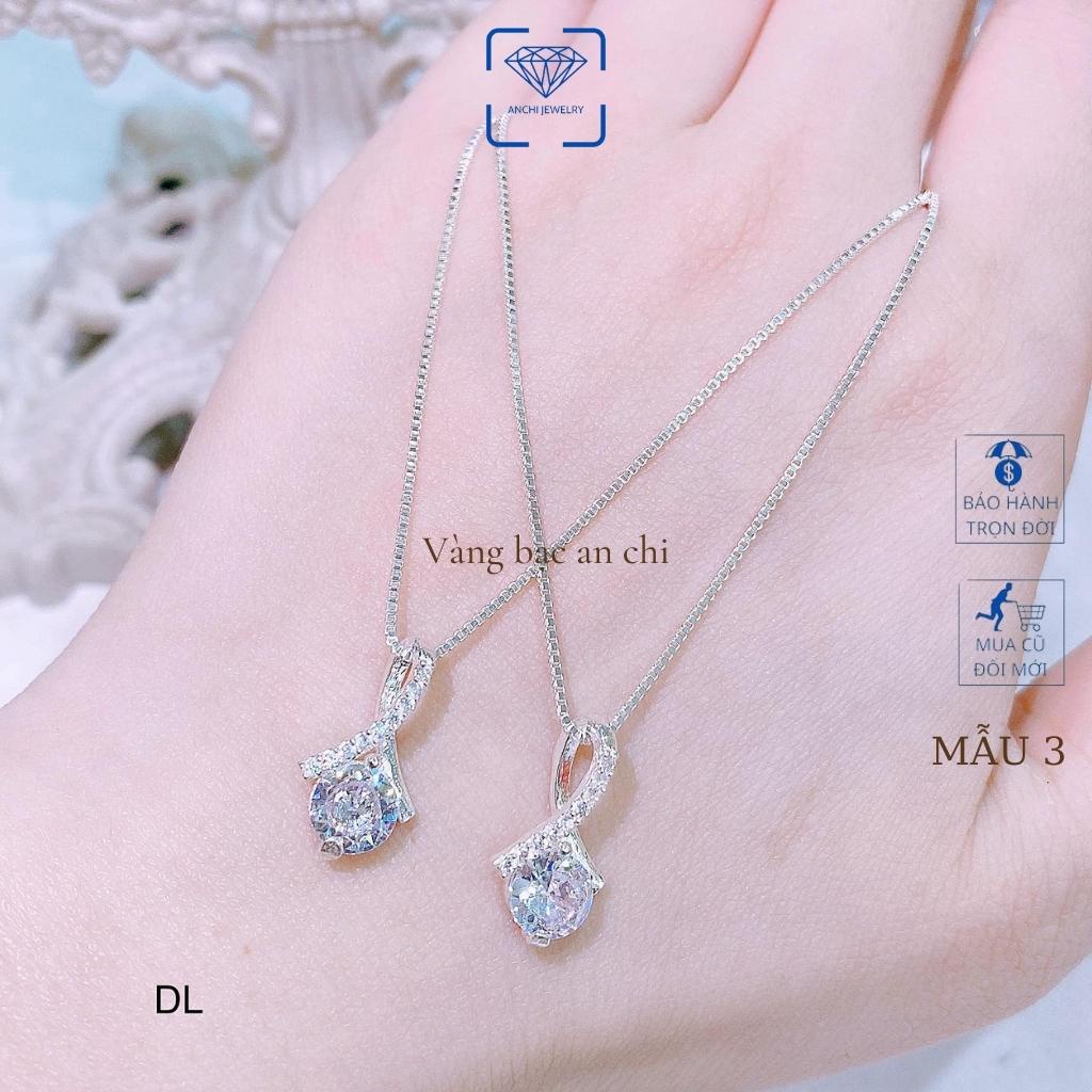 Dây chuyền nữ mặt vương miện / logo mercedes / đá vuông / đá tròn, chuẩn bạc ta sáng đẹp - Anchi jewelry