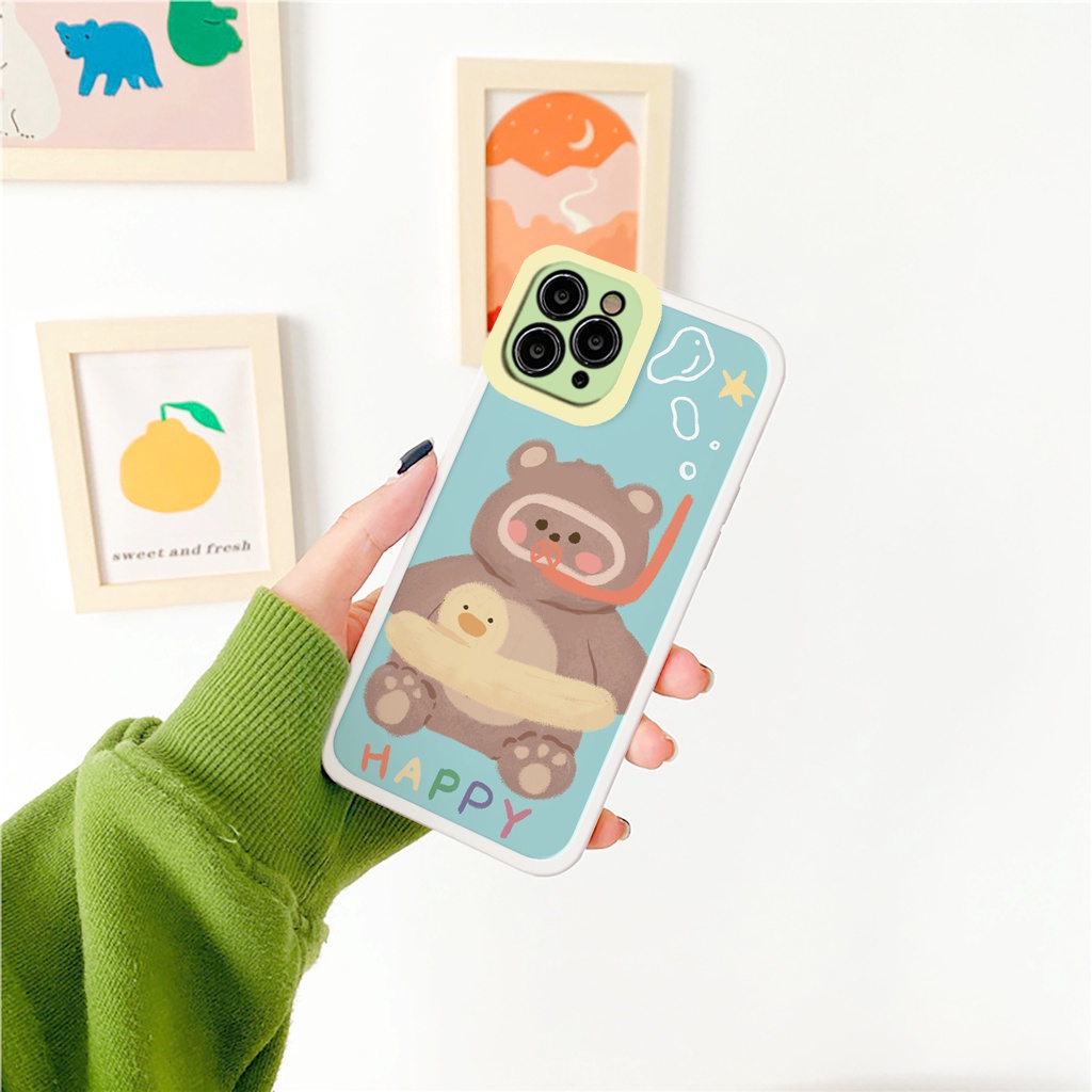 Ốp lưng iphone Happy Pool cạnh vuông 6/6plus/6s/6splus/7/7plus/8/8plus/x/xr/xs/11/12/13/pro/max/plus/promax