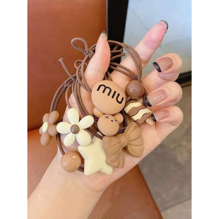 Dây buộc tóc set 15 chun buộc tóc hình gấu kute mix nhiều hình dễ thương