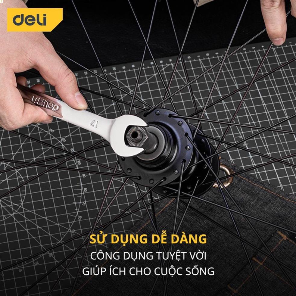 [LIFEDL157] Cờ Lê Hai Đầu Đa Năng Deli Đa Dạng Kích Thước - Chất Liệu Cao Cấp Chống Mòn, Gỉ Sử Dụng Lâu Dài - DL130018 .