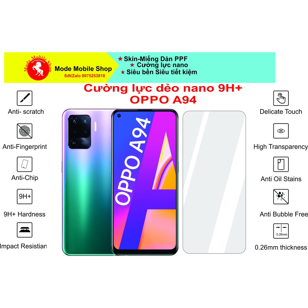 Cường lực dẻo bảo vệ màn hình điện thoại oppo A94 5G siêu bền siêu tiết kiệm