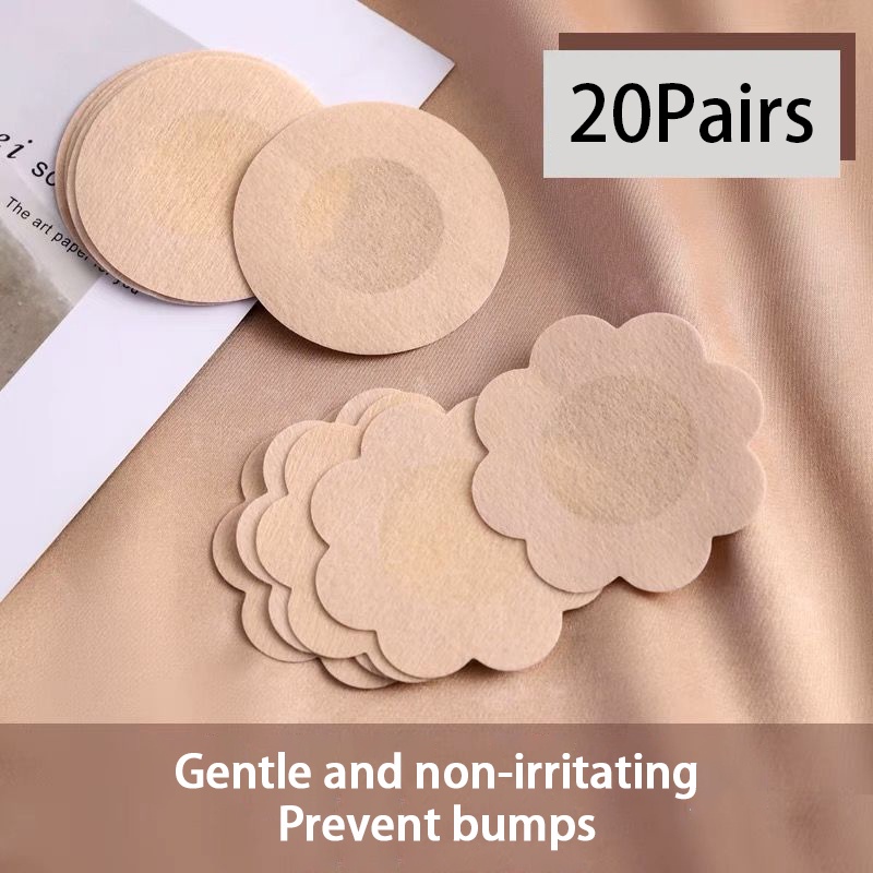 Bộ 40/20 Cặp Miếng Dán Ngực Bằng Vải Không Dệt Vô Hình Dùng Một Lần