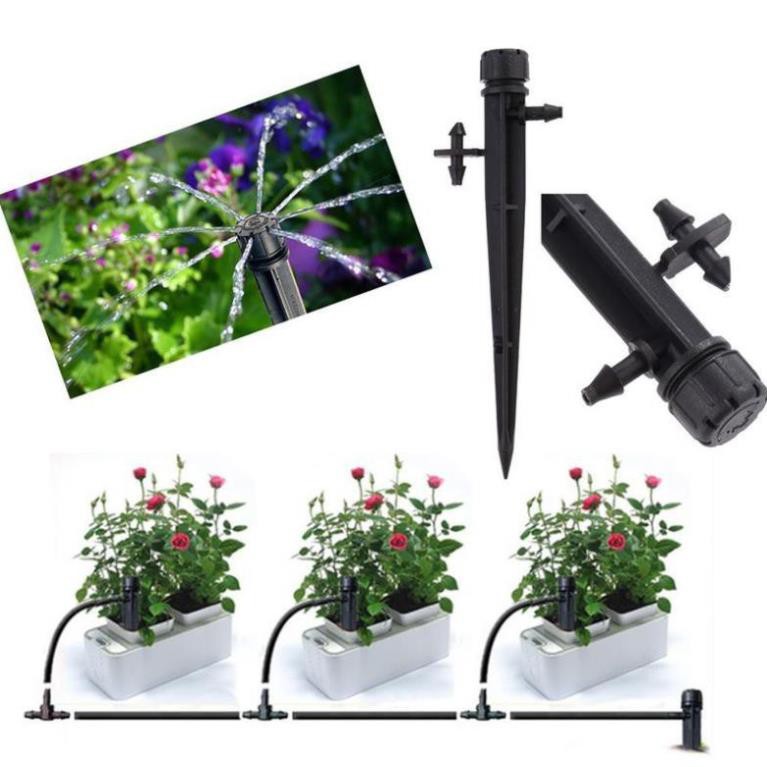 100 Béc tưới phun mưa 8 tia điều chỉnh lưu lượng, bán kính tưới ,hệ thống tưới cây