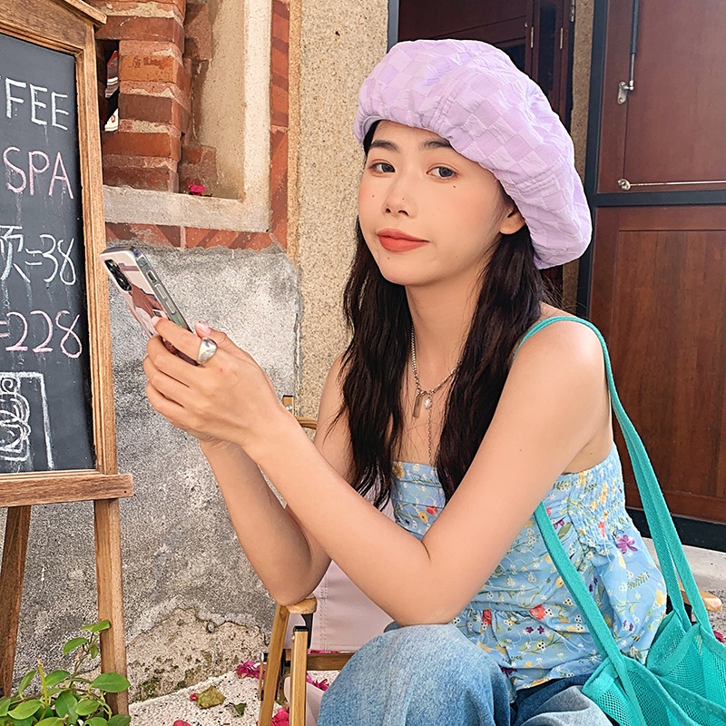 Mũ Beret Hình Mây Nhỏ Phong Cách Nhật Bản Thời Trang Xuân Hè Cho Nữ