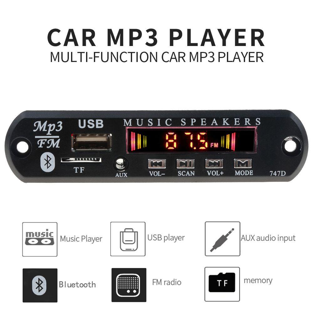 Bảng Mạch Giải Mã Âm Thanh MP3 FM / USB / AUX Bluetooth Cho Xe Hơi