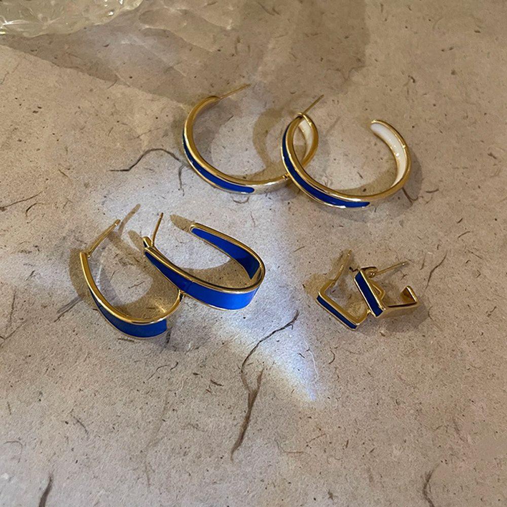 Bông Tai Hình Chữ U / Vuông Thời Trang Dành Cho Nữ