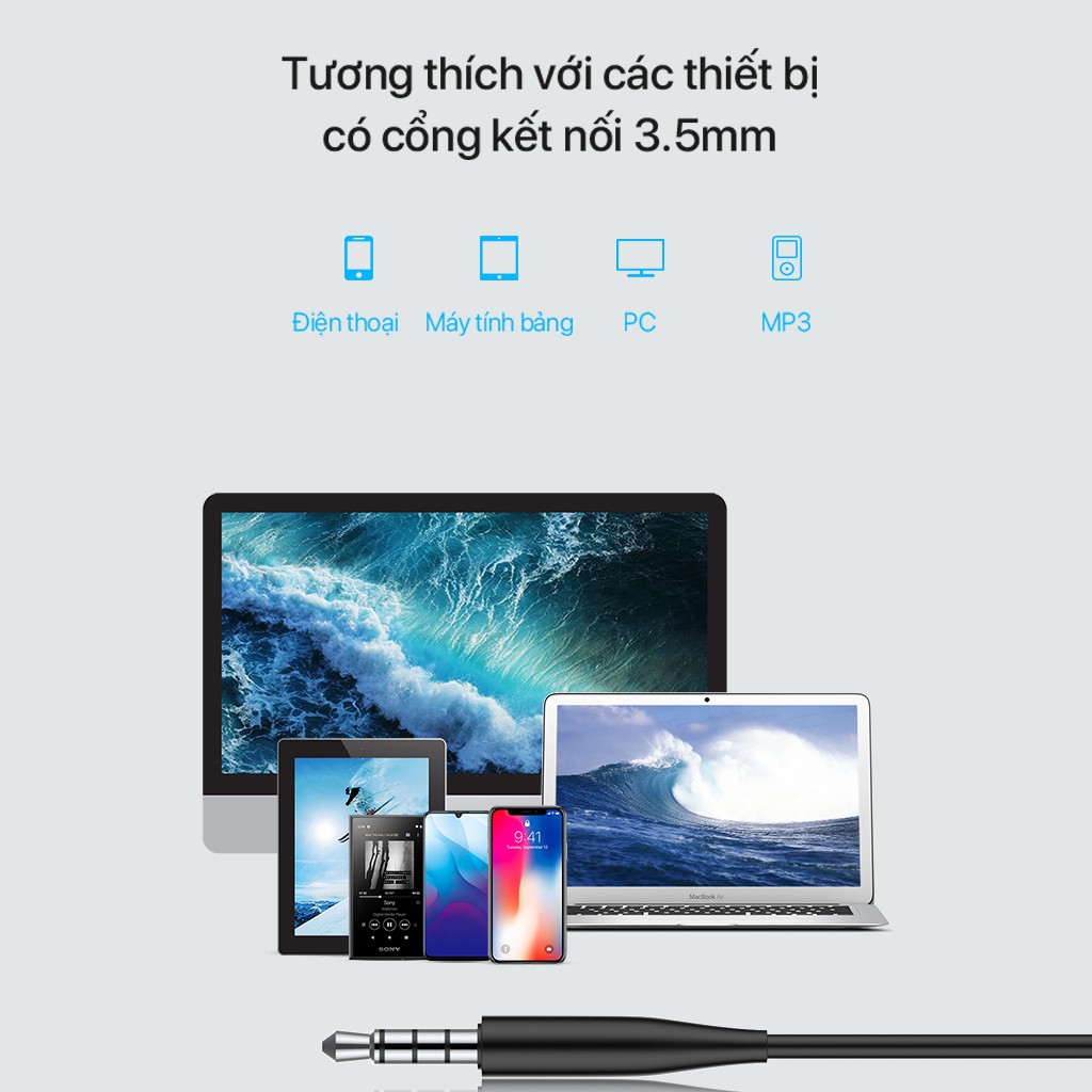 Tai Nghe Nhét Tai Có Dây - ROBOT RE10- Nghe Nhạc Đàm Thoại - Cổng Kết Nối 3.5mm - BẢO HÀNH 12 THÁNG 1 ĐỔI 1