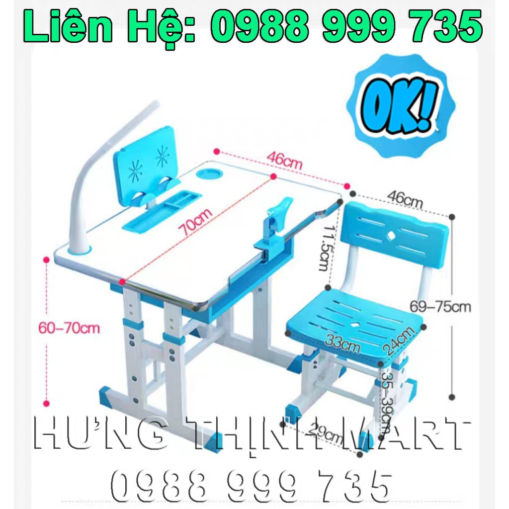 Bàn học chống cận thị, gù lưng cho trẻ 5-18 tuổi