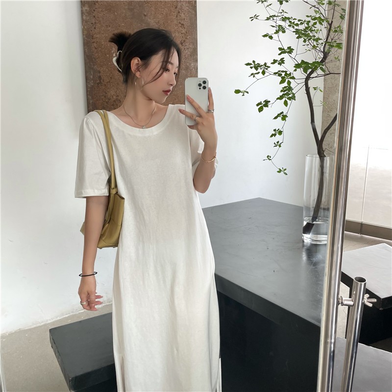 Đầm Midi Tay Ngắn Phong Cách Hàn Quốc Gồm 3 Màu | BigBuy360 - bigbuy360.vn