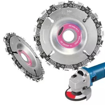 Đĩa cưa xích tròn, lưỡi cưa xích cắt gỗ, phay phá gỗ đa năng gắn máy mài 4 inch, 5 inch,