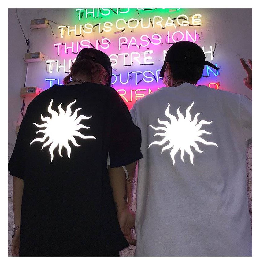 Áo thun phản quang tay Lỡ Nam Nữ Mặt Trời