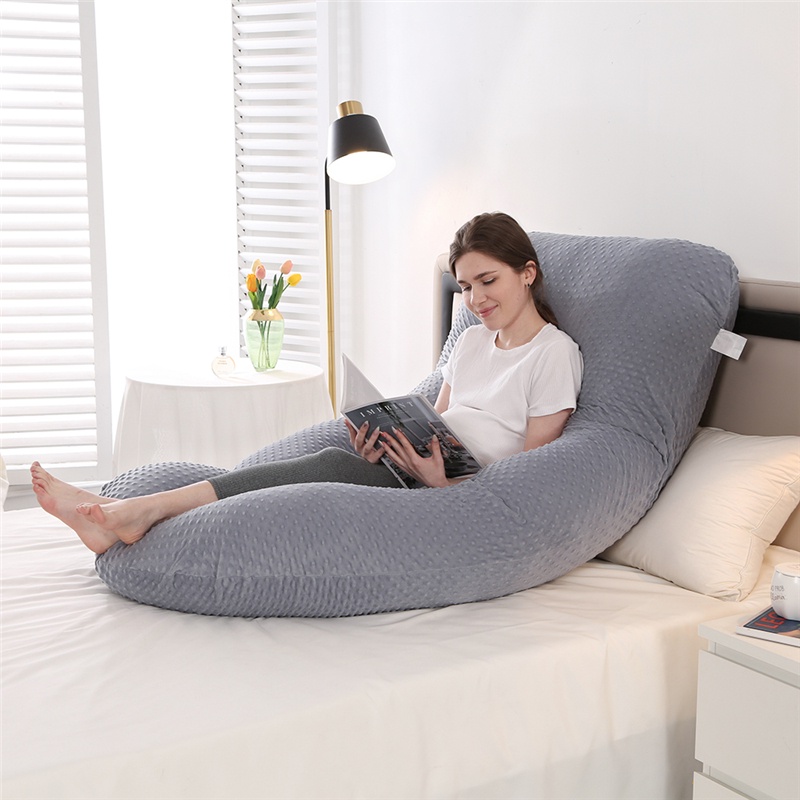 Gối ôm bà bầu chữ U vải nhung hạt nổi 3d matxa cao cấp, Gối cho bà bầu chữ G giúp nâng đỡ bụng bầu  BabyDreams