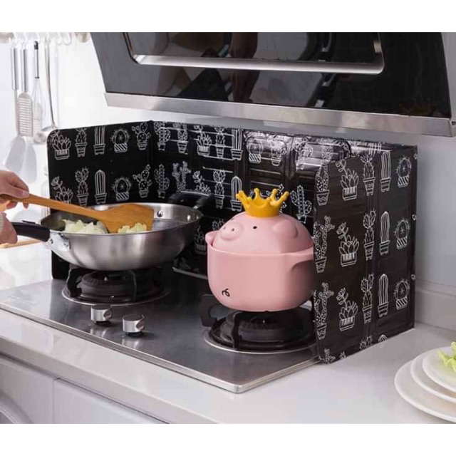Tấm chắn dầu mỡ hình xương rồng đen