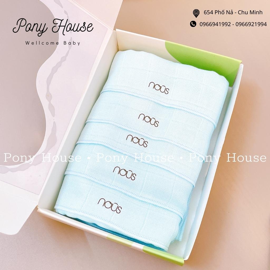 Khăn Sữa Nous - Set 5 Khăn NU Bamboo Sợi tre Mềm Mại Không Bám Bụi Vải Cho Bé Từ Sơ Sinh