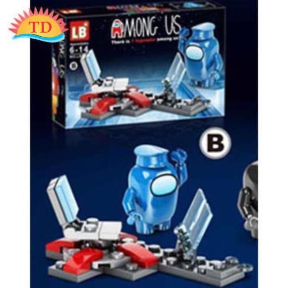 8 mẩu xếp hình Among Us mini xếp hình lắp ráp cho bé mẫu mới nhất LB+