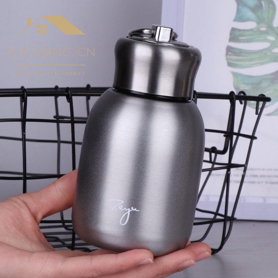 Cốc giữ nhiệt 300ml siêu cute ZEYUS inox 304, bình giữ nhiệt 8- 12h khắc tên theo yêu cầu - CN15