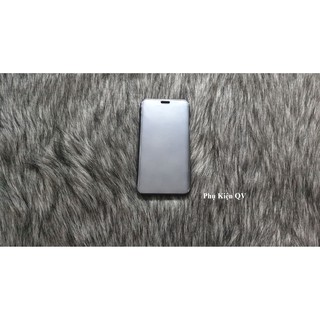 Bao Da Clear View Cover Standing Samsung J6 Plus