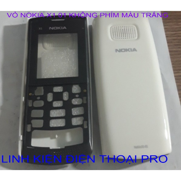 VỎ NOKIA X1 01 KHÔNG PHÍM MÀU TRẮNG