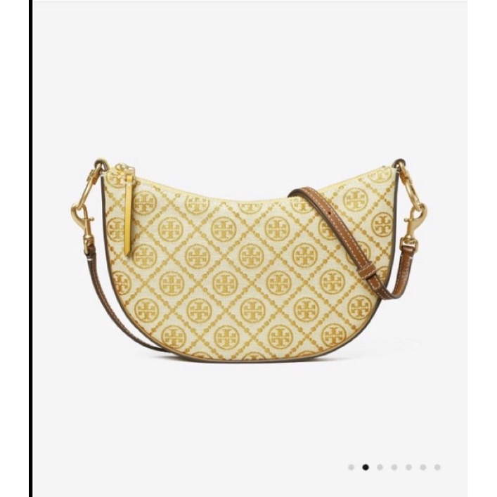 Túi Tory burch mới chất liệu vải dệt kim phối da tinh tế, sắc nét, size vừa, dây đep điều chỉnh tuỳ ý