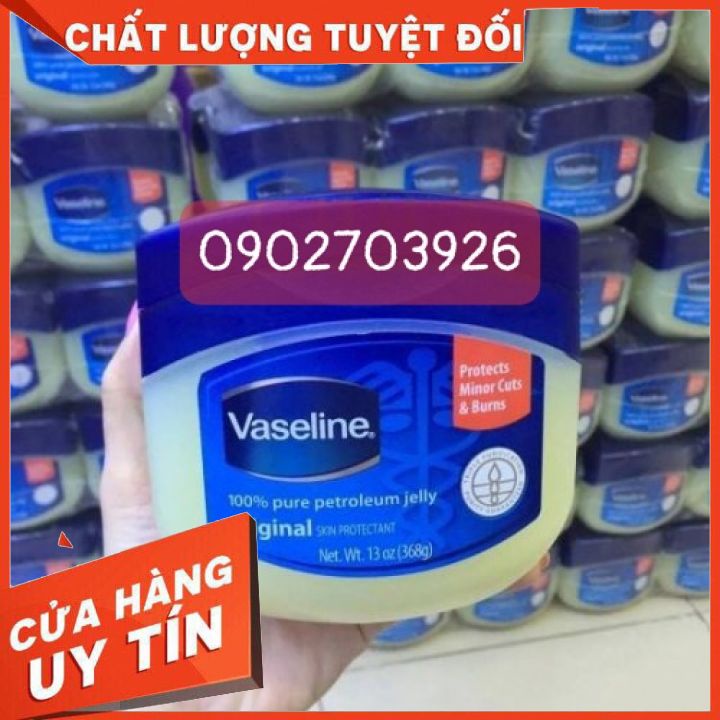 Sáp Dưỡng ẩm  VASELINE Hủ 368g (Của Mỹ )dưỡng ẩm chống nứt nẻ toàn thân-dùng cho spa phun săm -