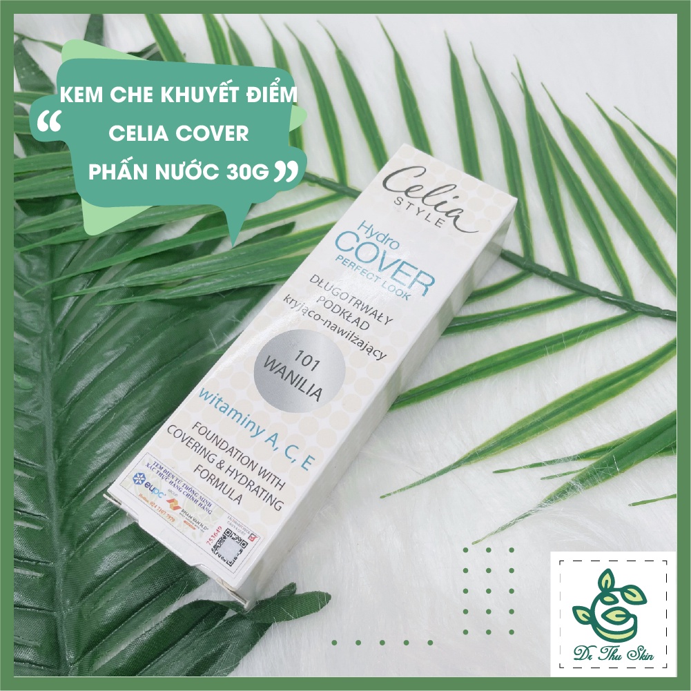 Kem Nền CELIA Kem Nền Che Khuyết Điểm Chính Hãng Phấn Nước CELIA STYLE FLUID HYDRO COVER 30G