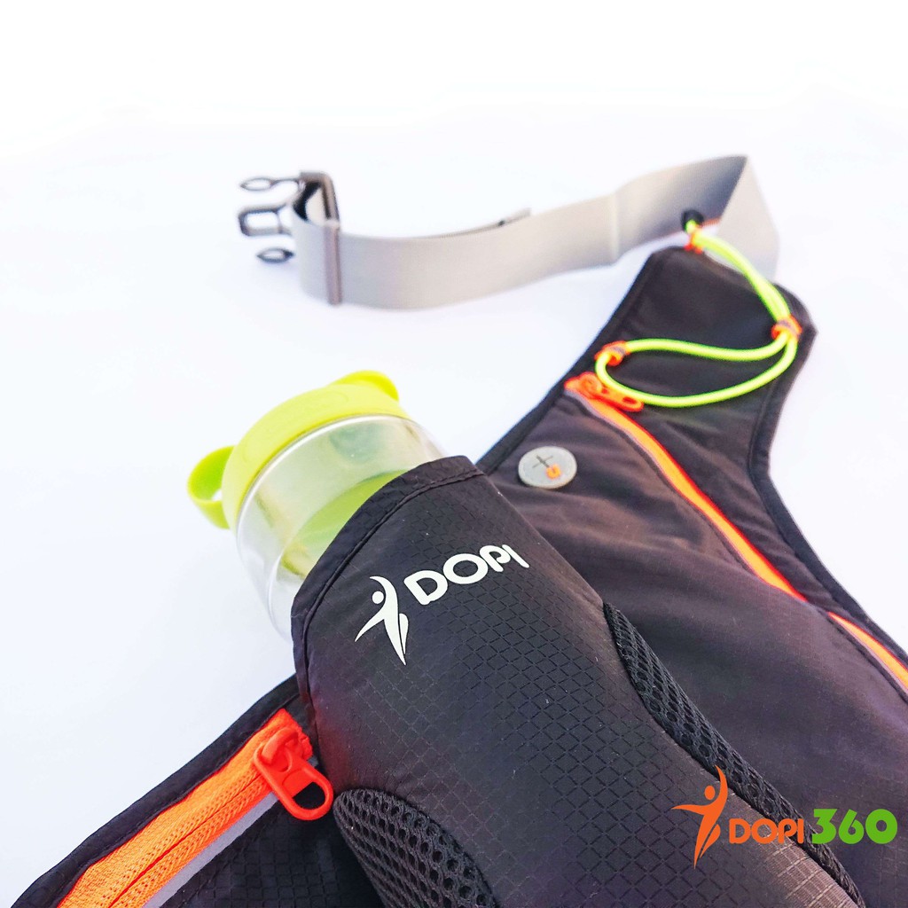Túi đai đeo bụng hông chạy bộ phản quang DOPI360 có ngăn đựng bình nước DOPI9