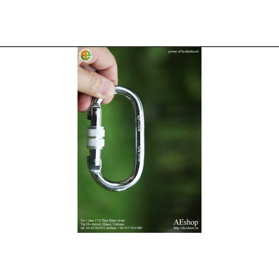 móc leo núi chữ O thép không rỉ