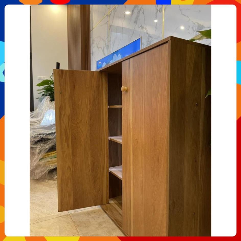 Tủ kệ đựng giầy gỗ MDF có cánh chống bụi bẩn để phòng khách gia đình, Đồ nội thất Mỹ Sinh cao cấp
