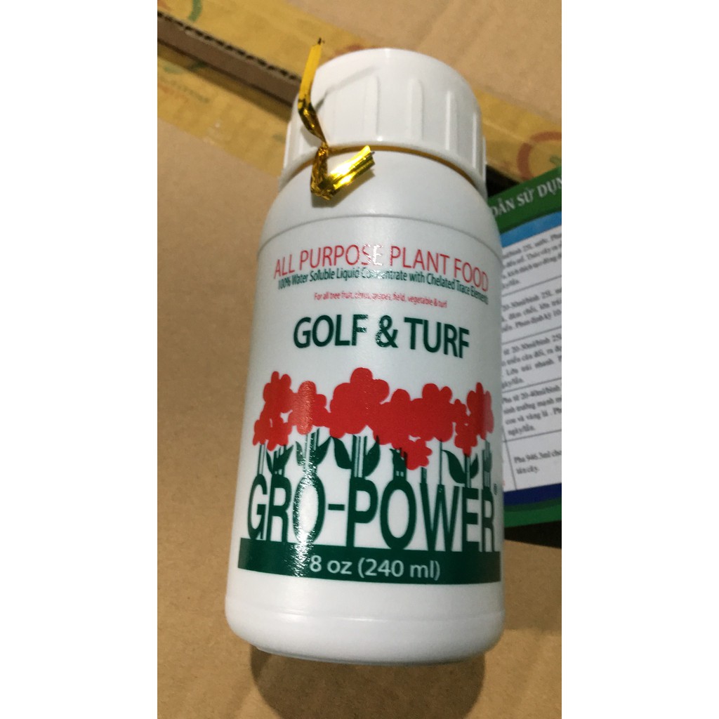 Phân bón vi lượng GOLF VÀ TURF GRO-POWER lọ 240 ml