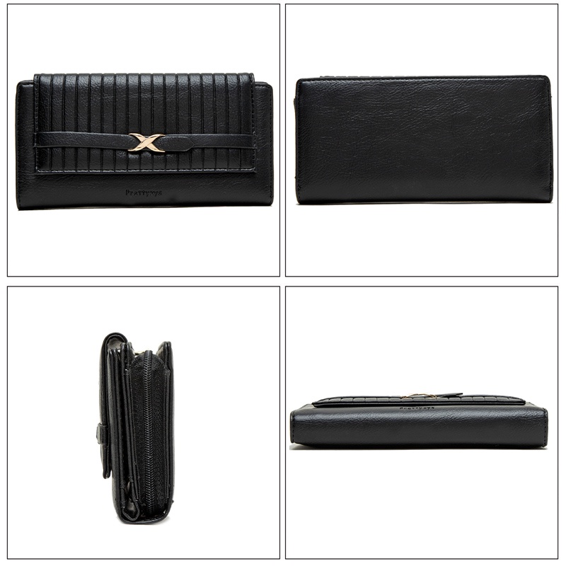 Ví Da PU Dáng Dài Thiết Kế Trẻ Trung Hợp Thời Trang Cho Bạn Gái