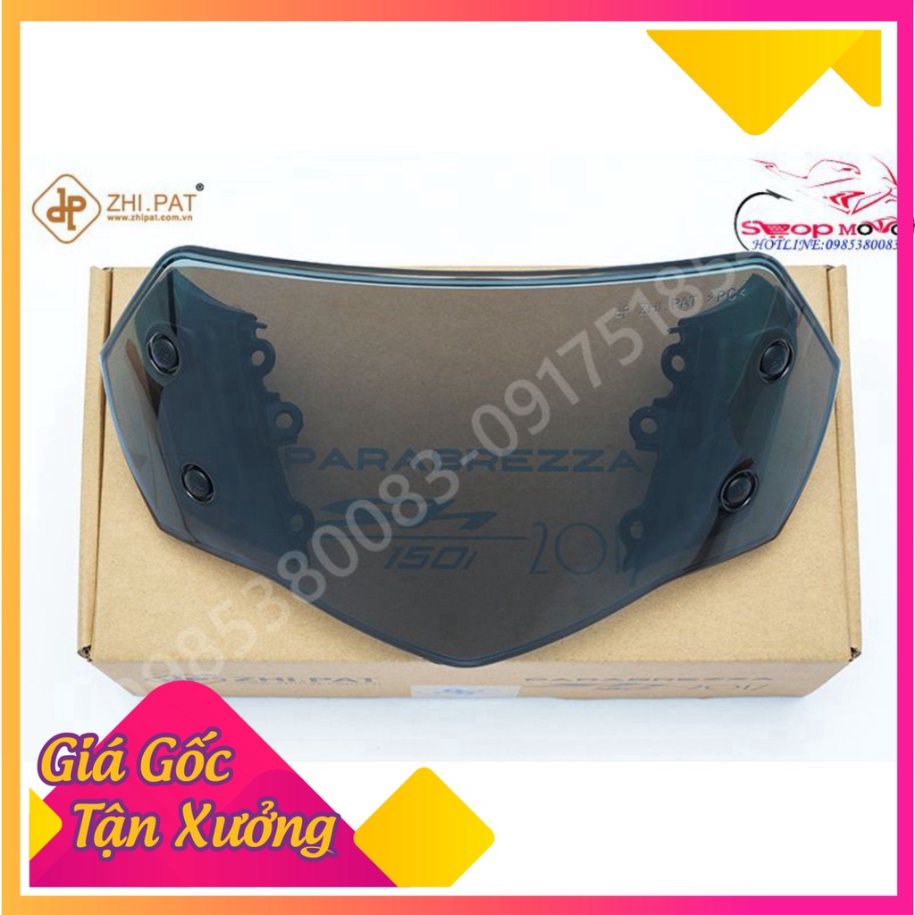 Kính chắn gió zhipat xe SH 2017 - 2018 150i phong cách sh Ý loại chốt gài có logo zhipat (Ảnh Sp thật)