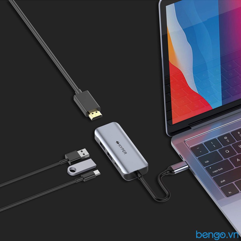 Cổng Chuyển HyperDrive 4 In 1 USB-C Hub HDMI 4K/60Hz - HD41