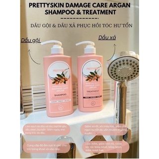 Cặp Dầu Gội Xả Hương Nước Hoa Cao Cấp Prettyskin- Phục Hồi Tóc Khô Sơ, Thơm Lâu, Hương Thơm Sang Trọng