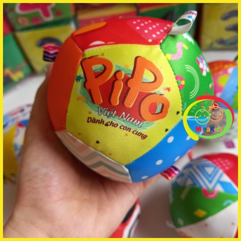 Bóng Vải Kích Thích Thị Giác Kèm Xúc Xắc PiPo Việt Nam Đồ Chơi An Toàn Cho Trẻ Sơ Sinh Minakids B17