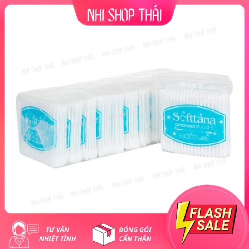 Tăm bông vệ sinh tai mũi softtana 100 cái