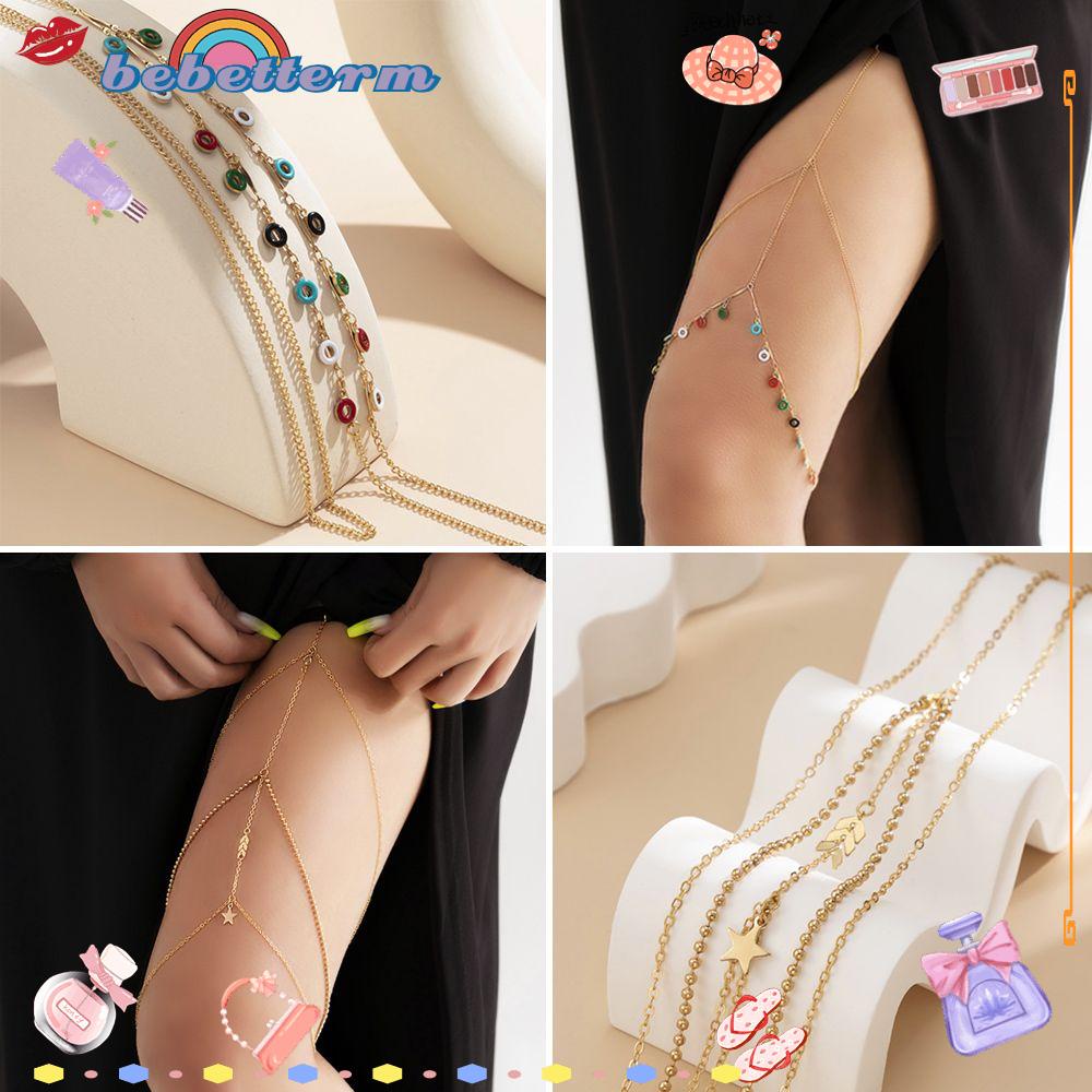 Chuỗi Vòng Đeo Đùi Nhiều Lớp Phong Cách Bohemian Thời Trang Đi Biển Quyến Rũ Cho Nữ