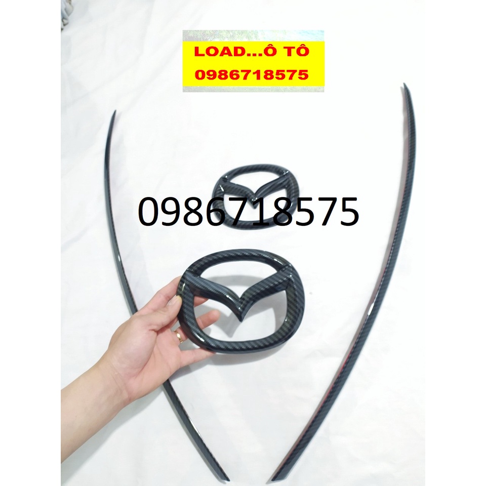 Ốp Viền Tay Mở Cốp Sau, Logo Xe Mazda CX5 2022-2018 Mẫu Carbon Cao Cấp Nhất Thị Trường