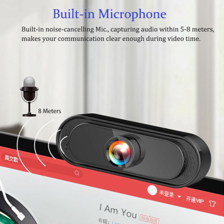 ✔️Webcam Mini Full HD 1080p 720p Tích Hợp Micro Tiện Dụng Cho Máy Tính, học online livestream, Webcam Full HD Rõ nét