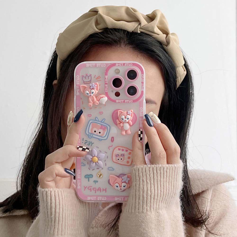 Ốp Điện Thoại Dẻo Trong Suốt Họa Tiết Hoạt Hình Dễ Thương Chống Sốc Cho iPhone 13Pro Max