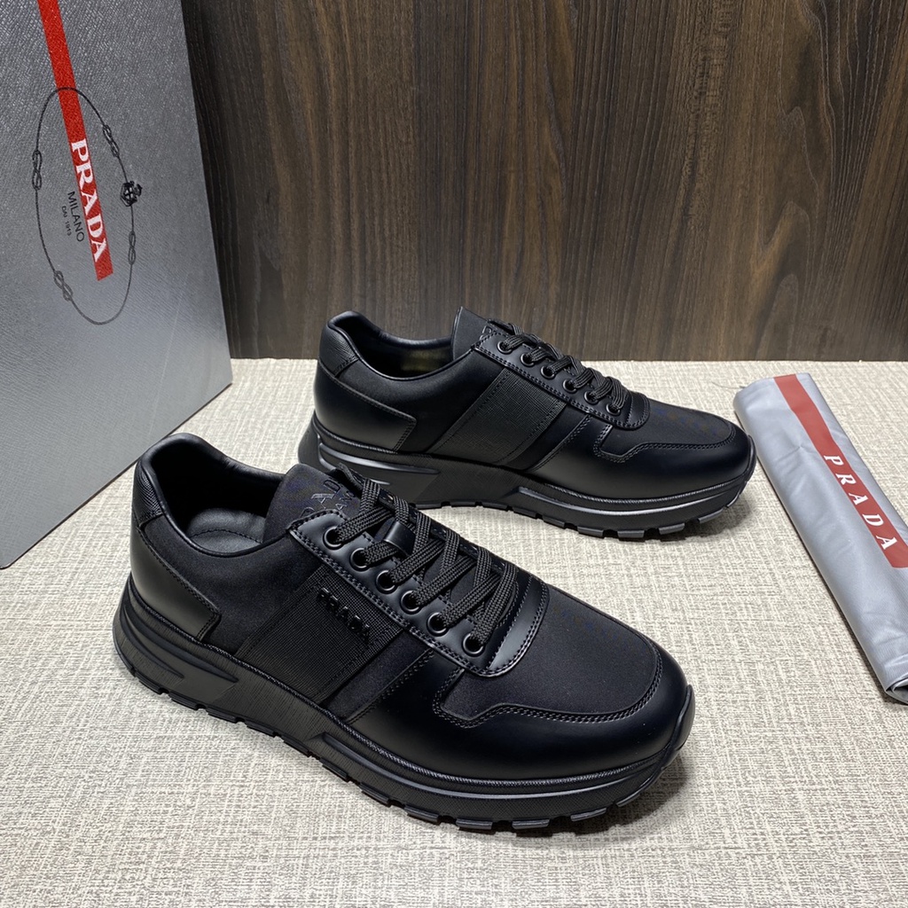 Giày thể thao nam da thật thời trang cao cấp Prada phong cách cá tính, thời thượng