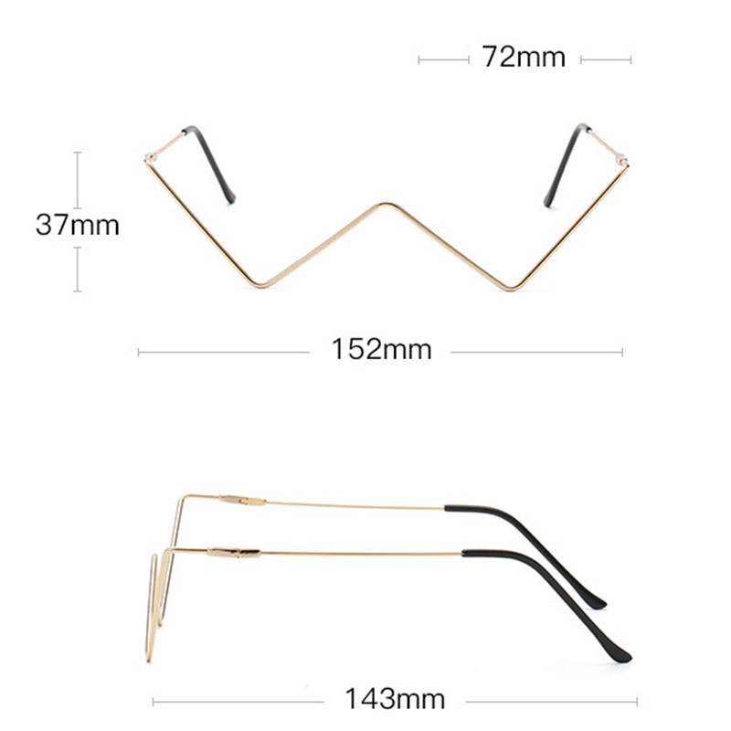 Gọng kính hình chữ W không nhạy cảm