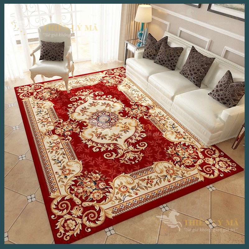 Thảm Nhung Nỉ Trải Sàn Họa Tiết Tân Cổ Điển - Thảm trải sàn 3D