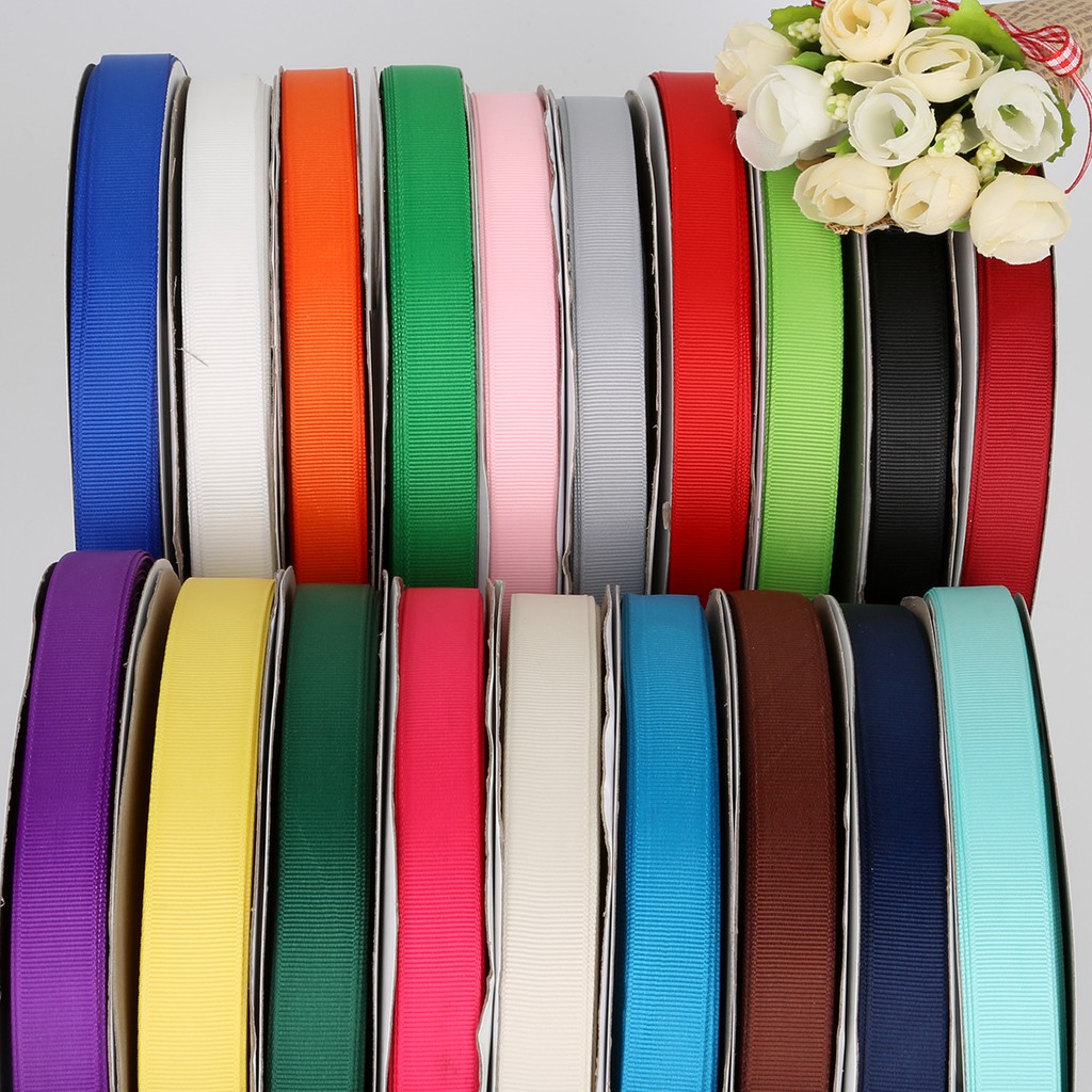 Cuộn dây ruy băng dán bằng vải satin 19 màu dùng trang trí tiệc cưới hoặc giáng sinh / gói quà
