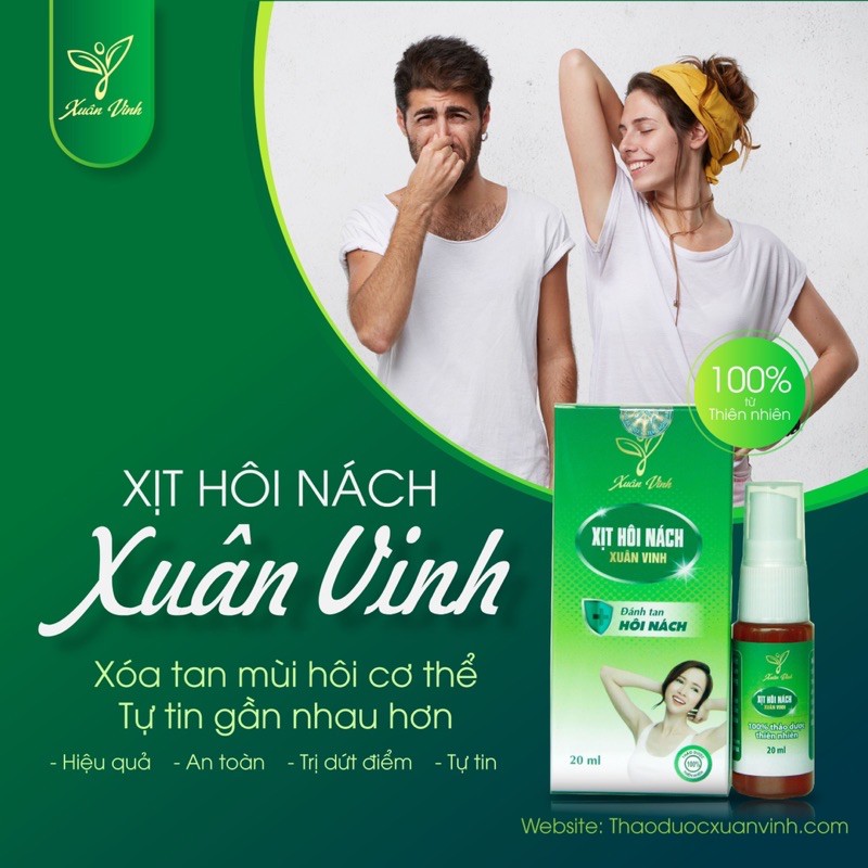 Xịt khử mùi hôi nách, hôi chân Xuân Vinh hiệu quả sau 7 ngày sử dụng