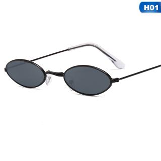 Kính Mát Gọng Oval Nhỏ Bằng Hợp Kim Màu Đen Phong Cách Cổ Điển Thời Trang Cho Nam Và Nữ